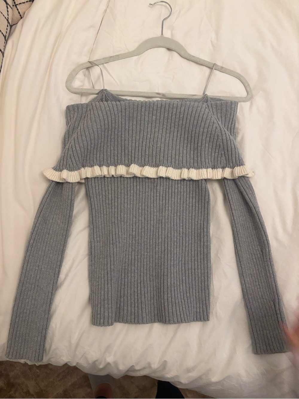 Intermix off shoulder sweater